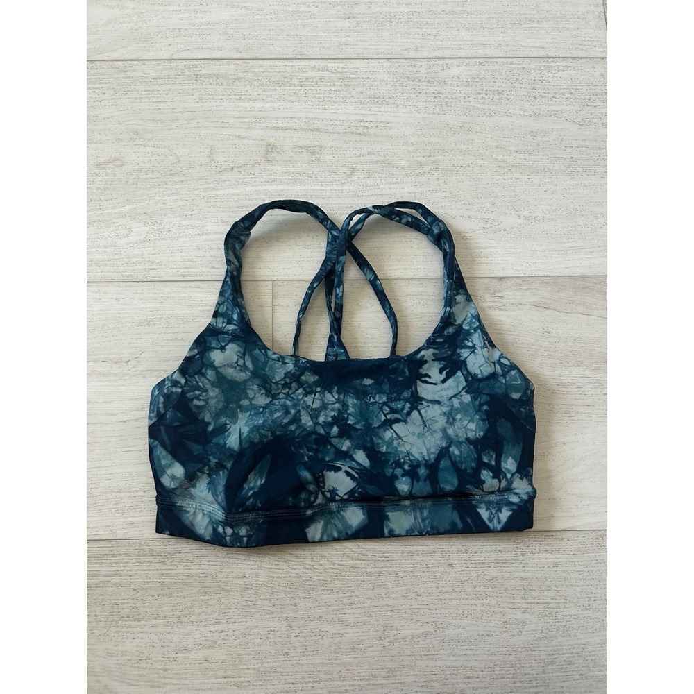 Lululemon Energy Sports Bra Sz 6 Shibori Varsity Blue White - Cup B/C